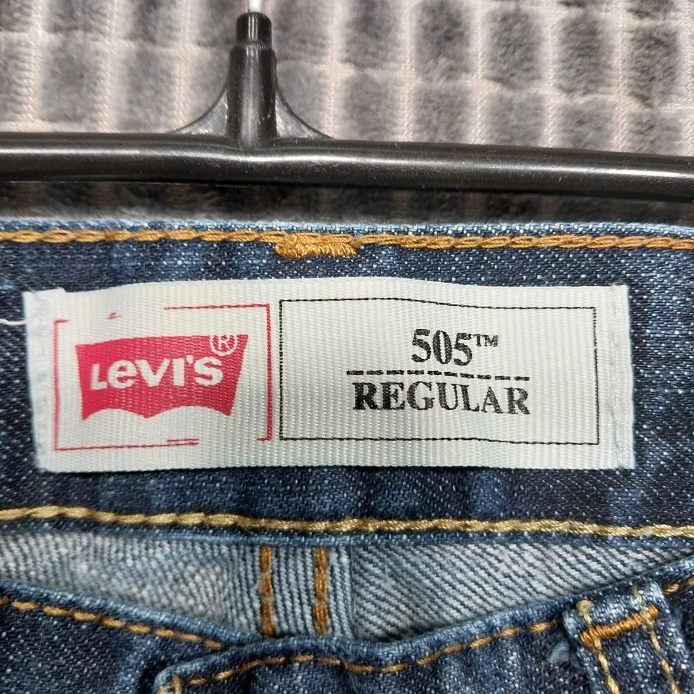 Levi's Boys Jeans 505 Regular Straight Leg 16 REG W28 Blue Denim